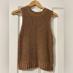 Abercrombie & Fitch Easy Shaker Sweater Tank, Size XS in Brown